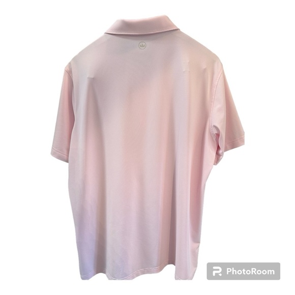 EUC Peter Millar Polo Shirt Mens X-Large Pink Crown Crafted Golf Performance - Picture 2 of 5